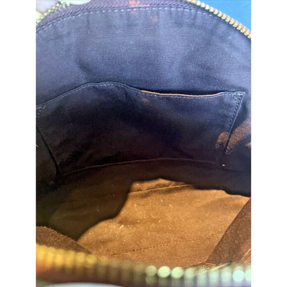 COACH Cora Mini Dome Oxblood Cherry Bicolor Metallic Satchel Leather Bag - Picture 11 of 12